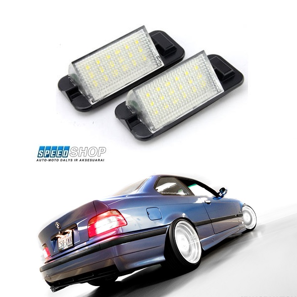 BMW 3 (E36) Led numerių apšvietimas.